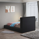 Terra Boucle Fabric Twin Twin Bed Black from Meridian - Luna Furniture