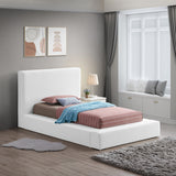 Terra Boucle Fabric Twin Twin Bed White from Meridian - Luna Furniture