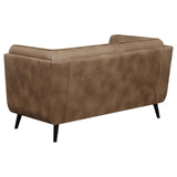 Thatcher 3-Piece Upholstered Button Tufted Living Room Set Brown from Coaster - Luna Furniture