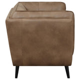 Thatcher Upholstered Button Tufted Loveseat Brown - 509422 - Luna Furniture