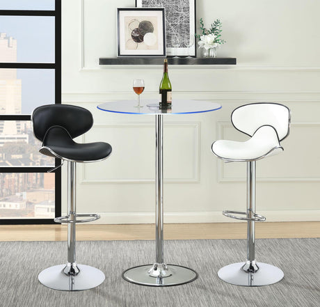 Thea Chrome/Clear LED Bar Table from Coaster - Luna Furniture