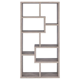 Theo Gray Driftwood 10-Shelf Bookcase from Coaster - Luna Furniture