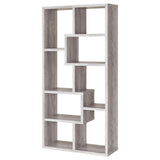 Theo Gray Driftwood 10-Shelf Bookcase from Coaster - Luna Furniture