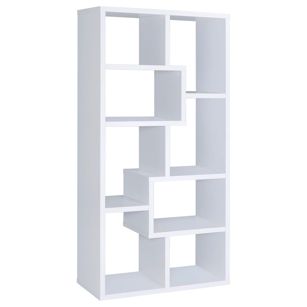 Theo White 10-Shelf Bookcase from Coaster - Luna Furniture