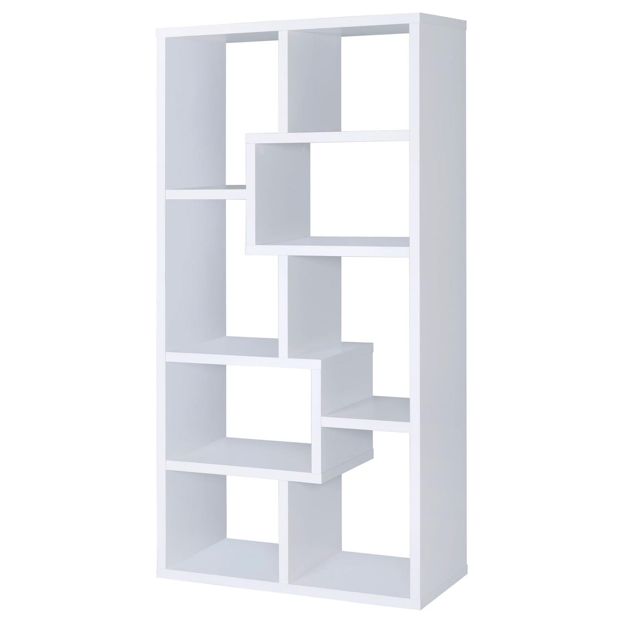 Theo White 10-Shelf Bookcase from Coaster - Luna Furniture