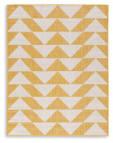 Thomley Ivory/Yellow 5' x 7' Rug from Ashley - Luna Furniture