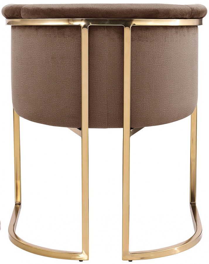 Tierra Velvet Dining Chair Brown from Meridian - Luna Furniture