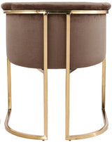 Tierra Velvet Dining Chair Brown from Meridian - Luna Furniture