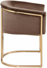 Tierra Velvet Dining Chair Brown from Meridian - Luna Furniture