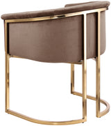 Tierra Velvet Dining Chair Brown from Meridian - Luna Furniture