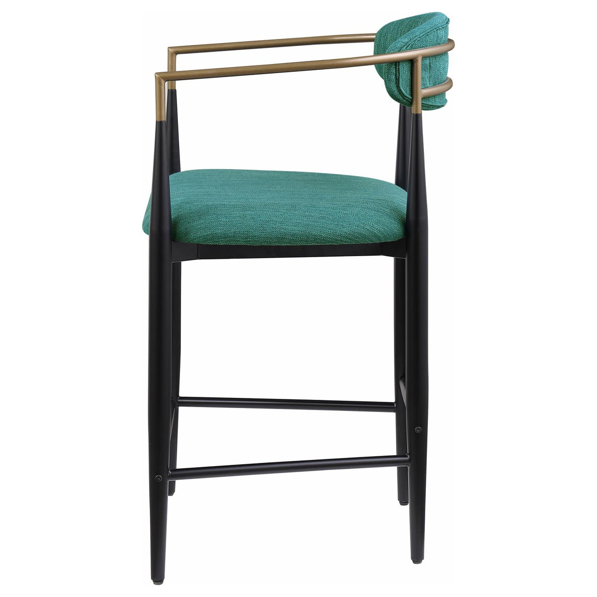 Tina Metal Counter Height Bar Stool with Upholstered Back and Seat Green (Set of 2) from Coaster - Luna Furniture