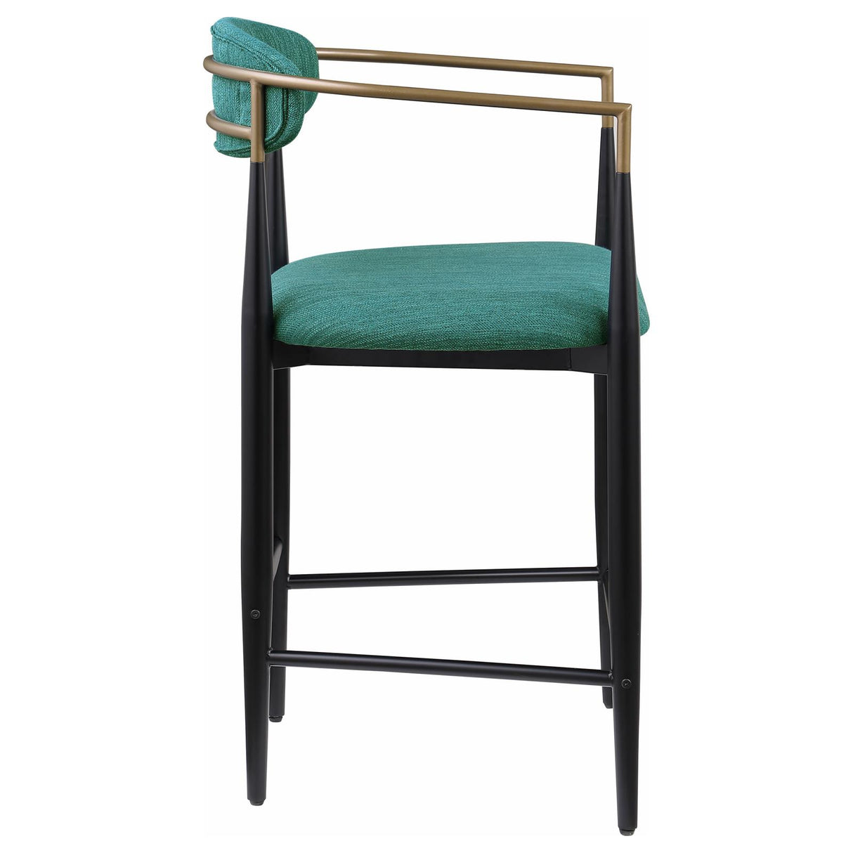 Tina Metal Counter Height Bar Stool with Upholstered Back and Seat Green (Set of 2) from Coaster - Luna Furniture