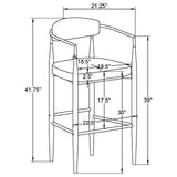 Tina Metal Pub Height Bar Stool with Upholstered Back and Seat Green (Set of 2) from Coaster - Luna Furniture