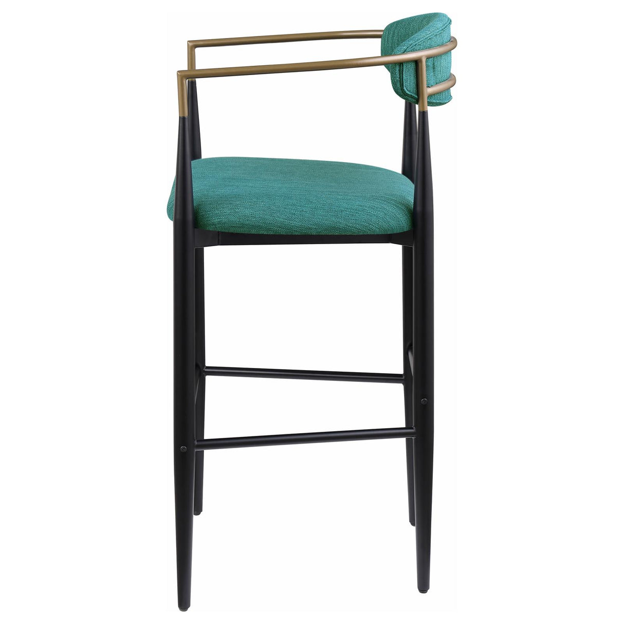 Tina Metal Pub Height Bar Stool with Upholstered Back and Seat Green (Set of 2) from Coaster - Luna Furniture