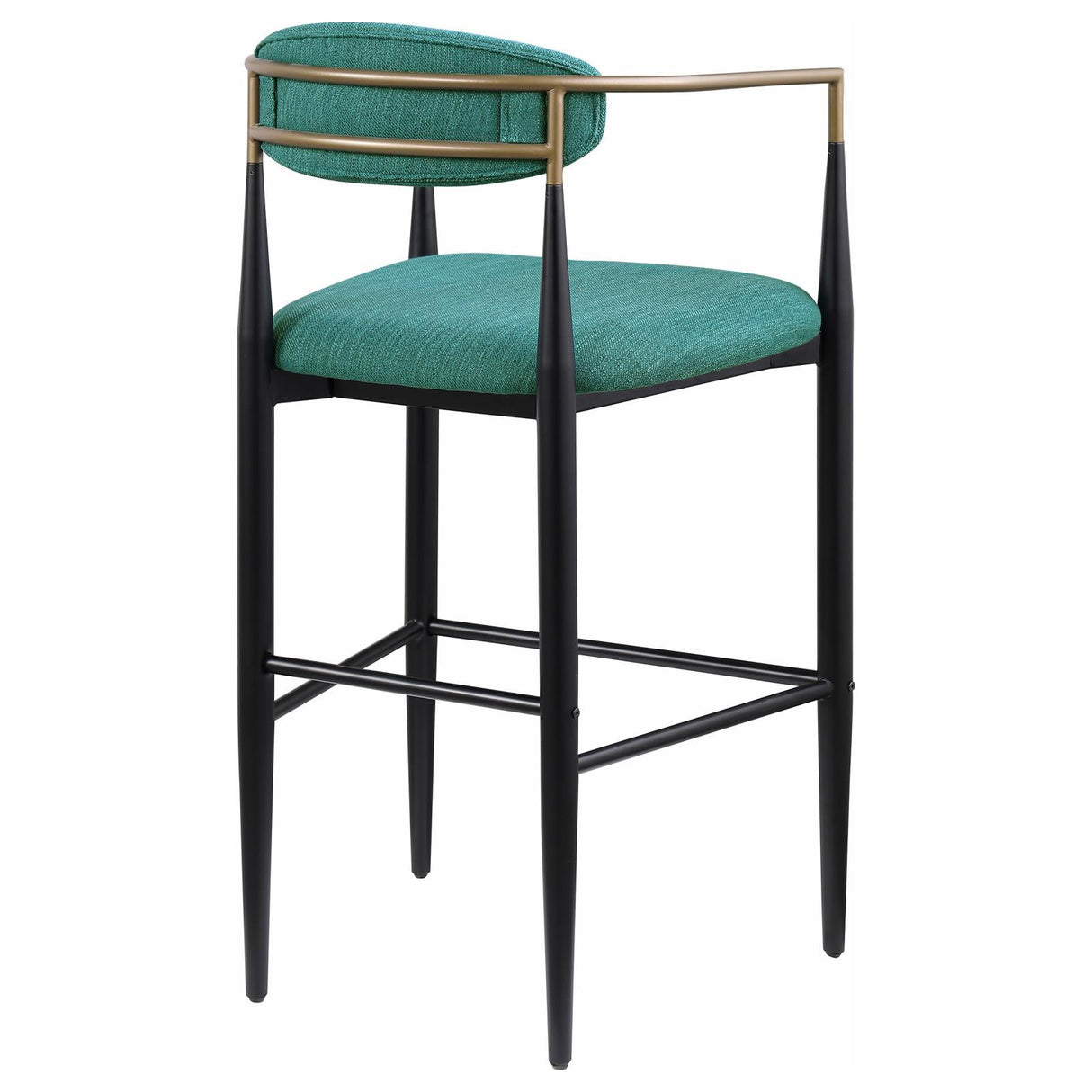 Tina Metal Pub Height Bar Stool with Upholstered Back and Seat Green (Set of 2) from Coaster - Luna Furniture