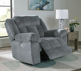 Tip-Off Slate Power Recliner from Ashley - Luna Furniture