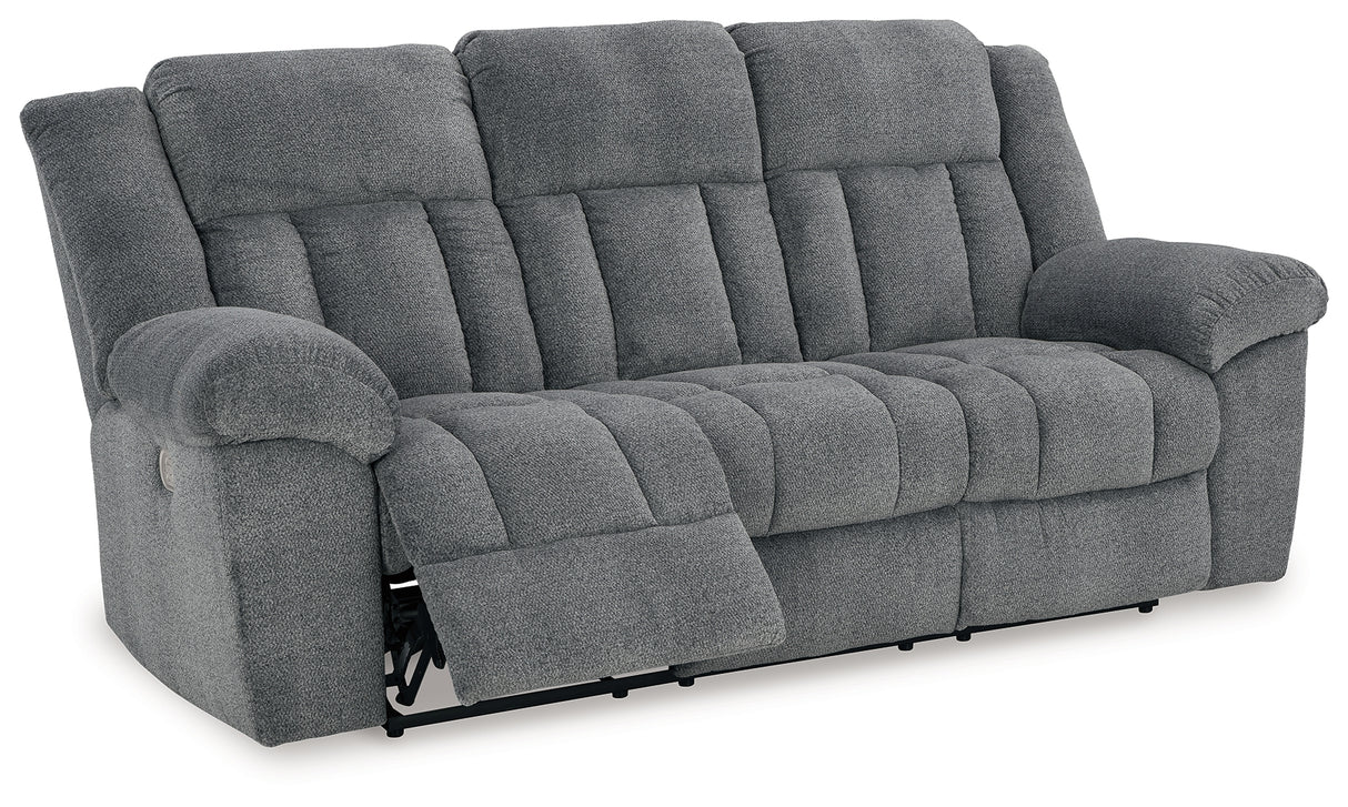 Tip-Off Slate Power Reclining Sofa from Ashley - Luna Furniture