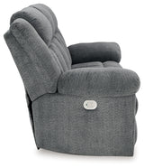 Tip-Off Slate Power Reclining Sofa from Ashley - Luna Furniture