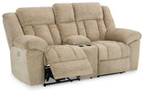 Tip-Off Wheat Power Reclining Loveseat from Ashley - Luna Furniture