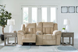 Tip-Off Wheat Power Reclining Loveseat from Ashley - Luna Furniture