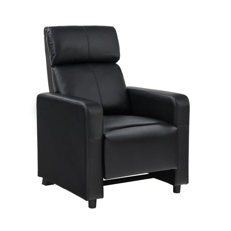 Toohey Home Theater Push Back Recliner Black - 600181 - Luna Furniture