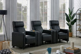 Toohey Home Theater Push Back Recliner Black from Coaster - Luna Furniture