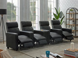 Toohey Home Theater Push Back Recliner Black from Coaster - Luna Furniture