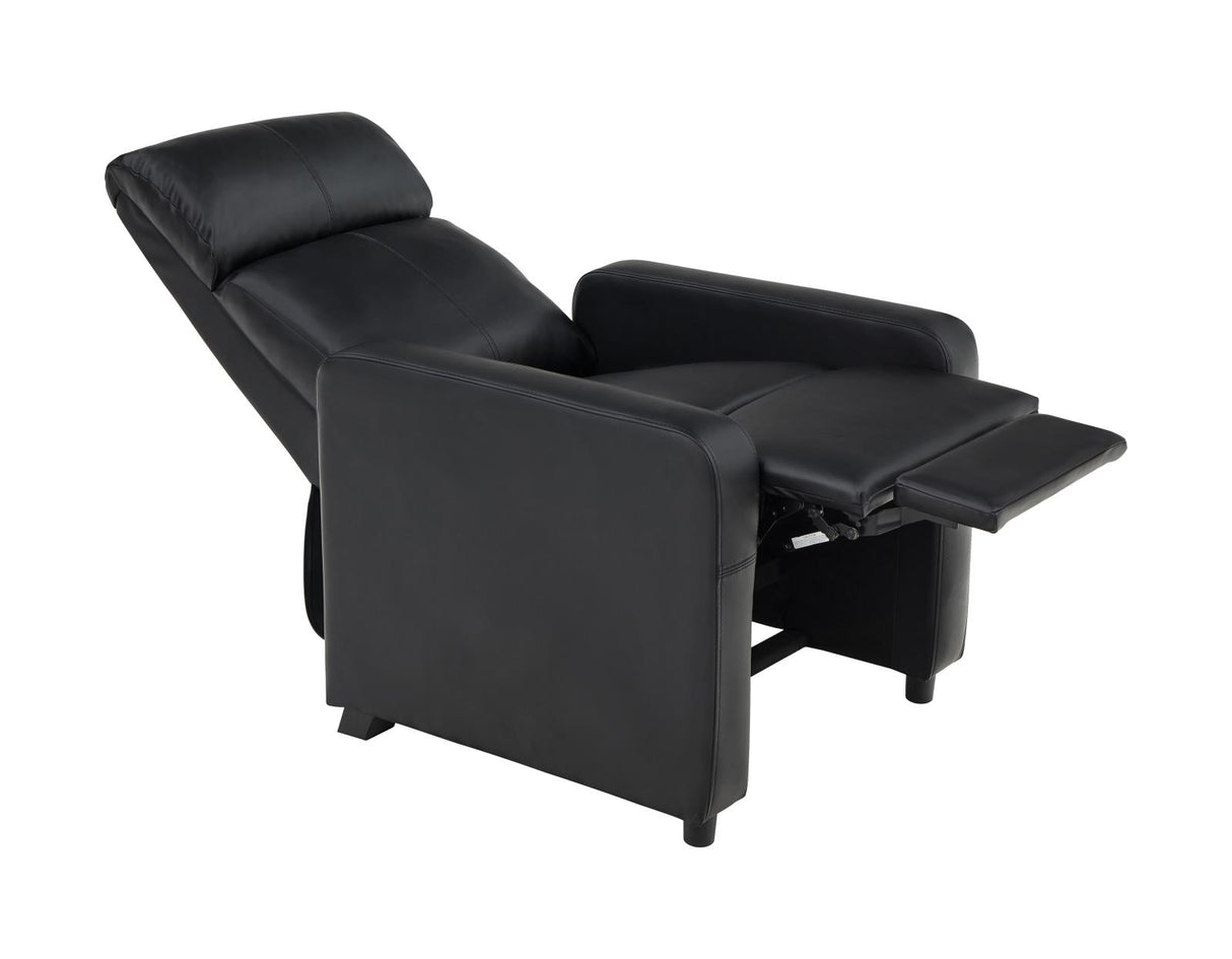 Toohey Upholstered Tufted Recliner Living Room Set Black - 600181-S4A - Luna Furniture