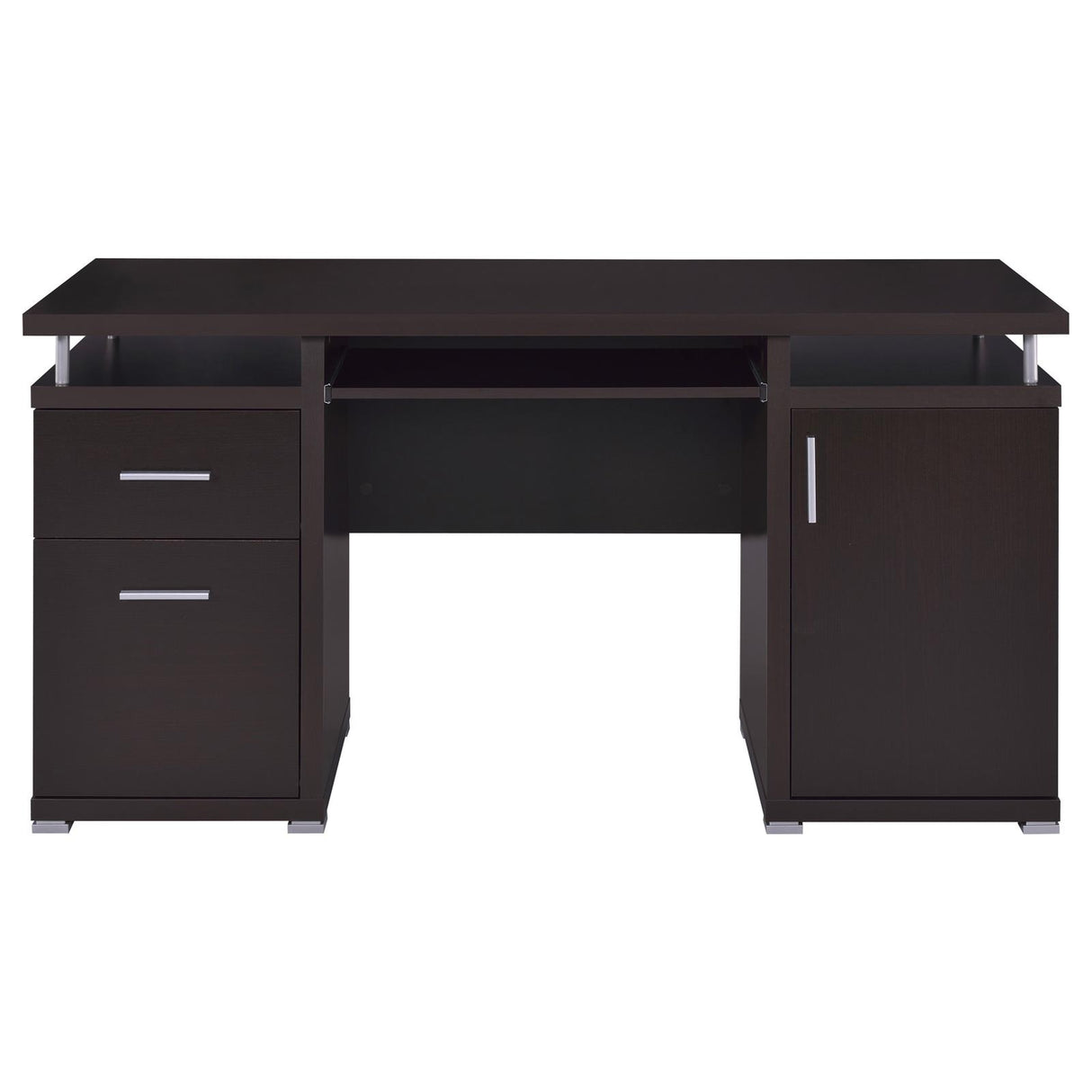 Tracy Cappuccino 2-Drawer Computer Desk from Coaster - Luna Furniture