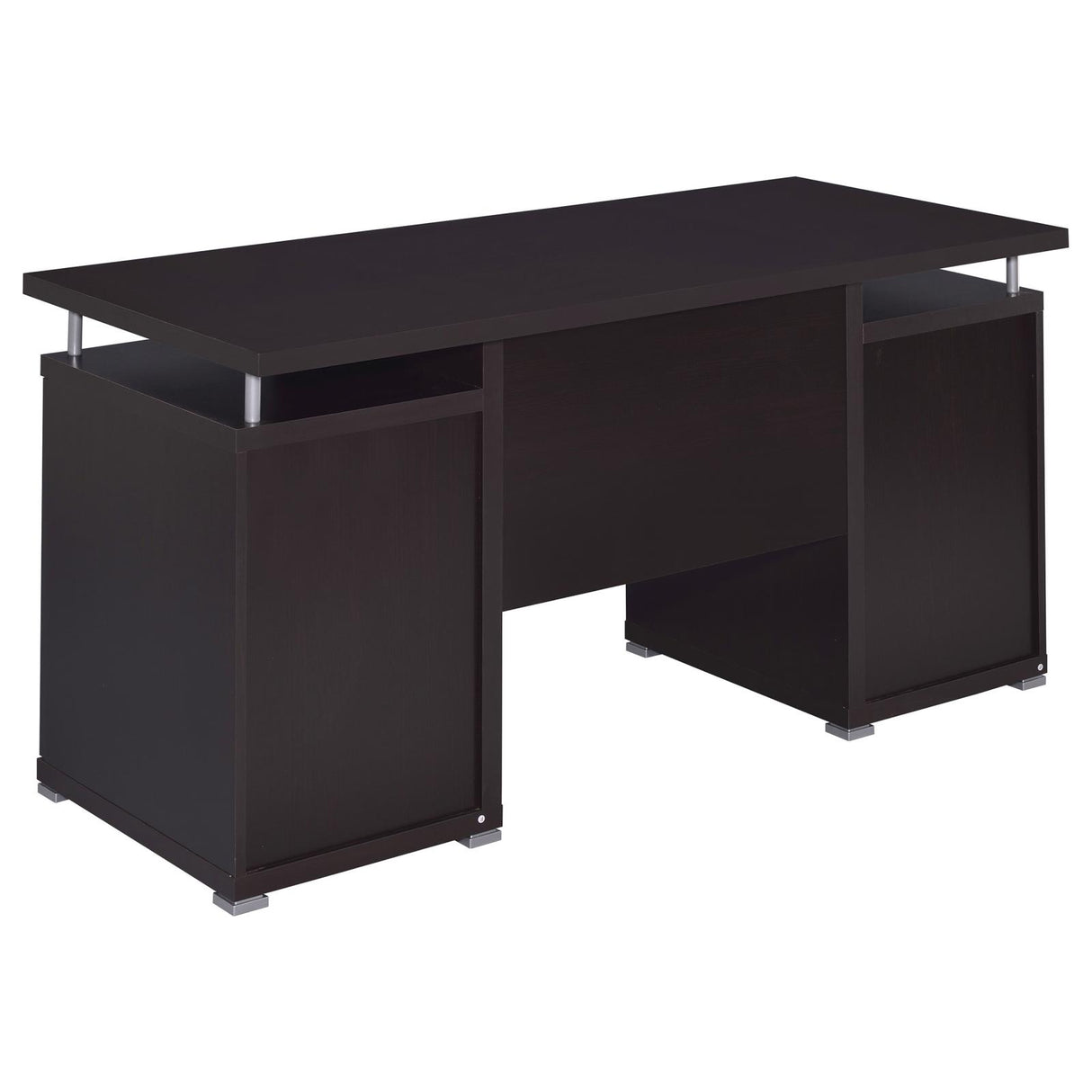 Tracy Cappuccino 2-Drawer Computer Desk from Coaster - Luna Furniture