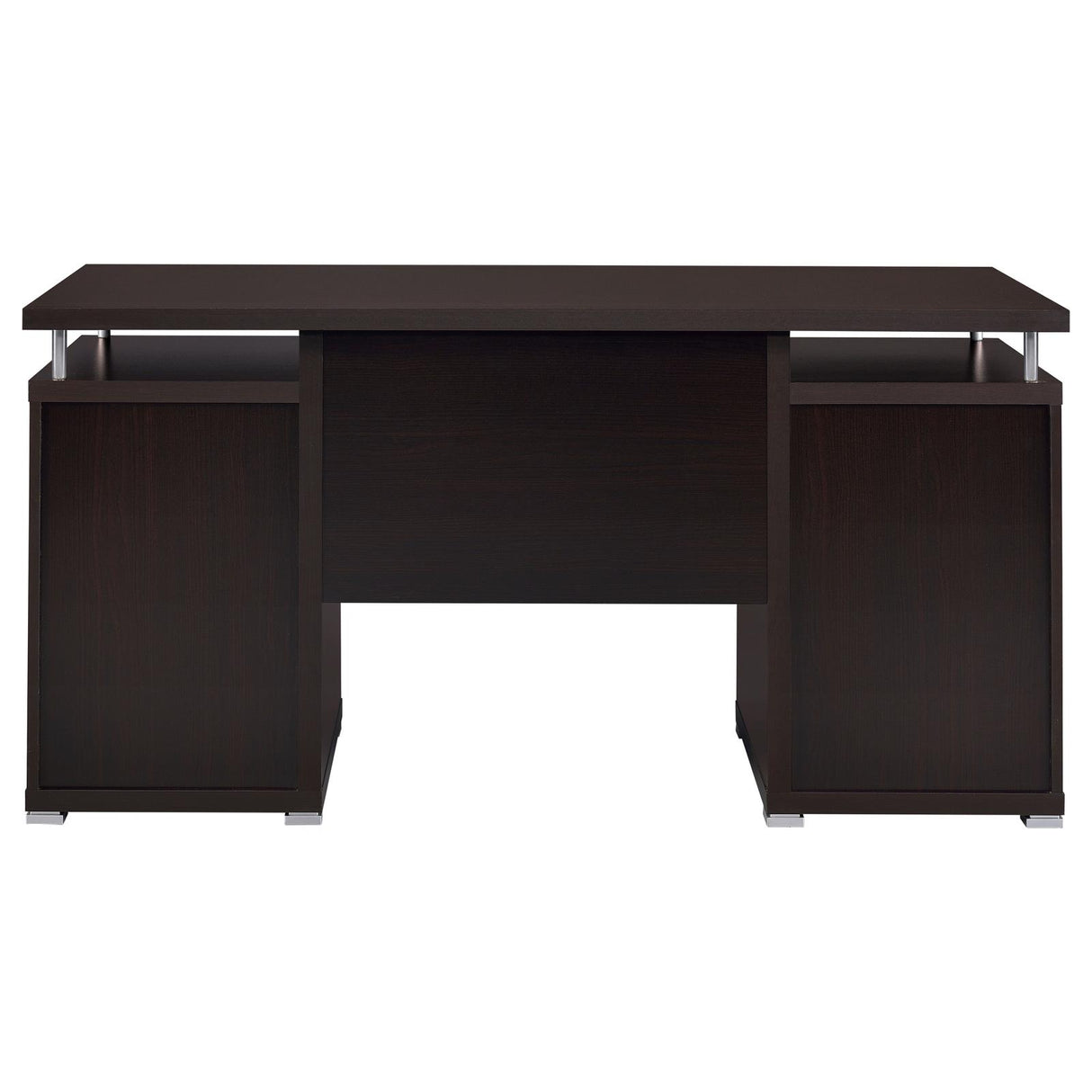 Tracy Cappuccino 2-Drawer Computer Desk from Coaster - Luna Furniture