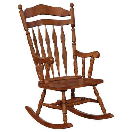 Traditional Medium Brown Rocking Chair - 600187II - Luna Furniture