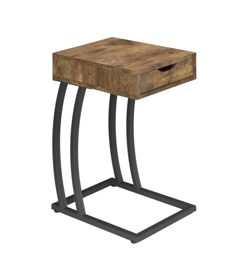 Troy Antique Nutmeg Accent Table with Power Outlet from Coaster - Luna Furniture