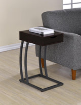 Troy Cappuccino Accent Table with Power Outlet from Coaster - Luna Furniture