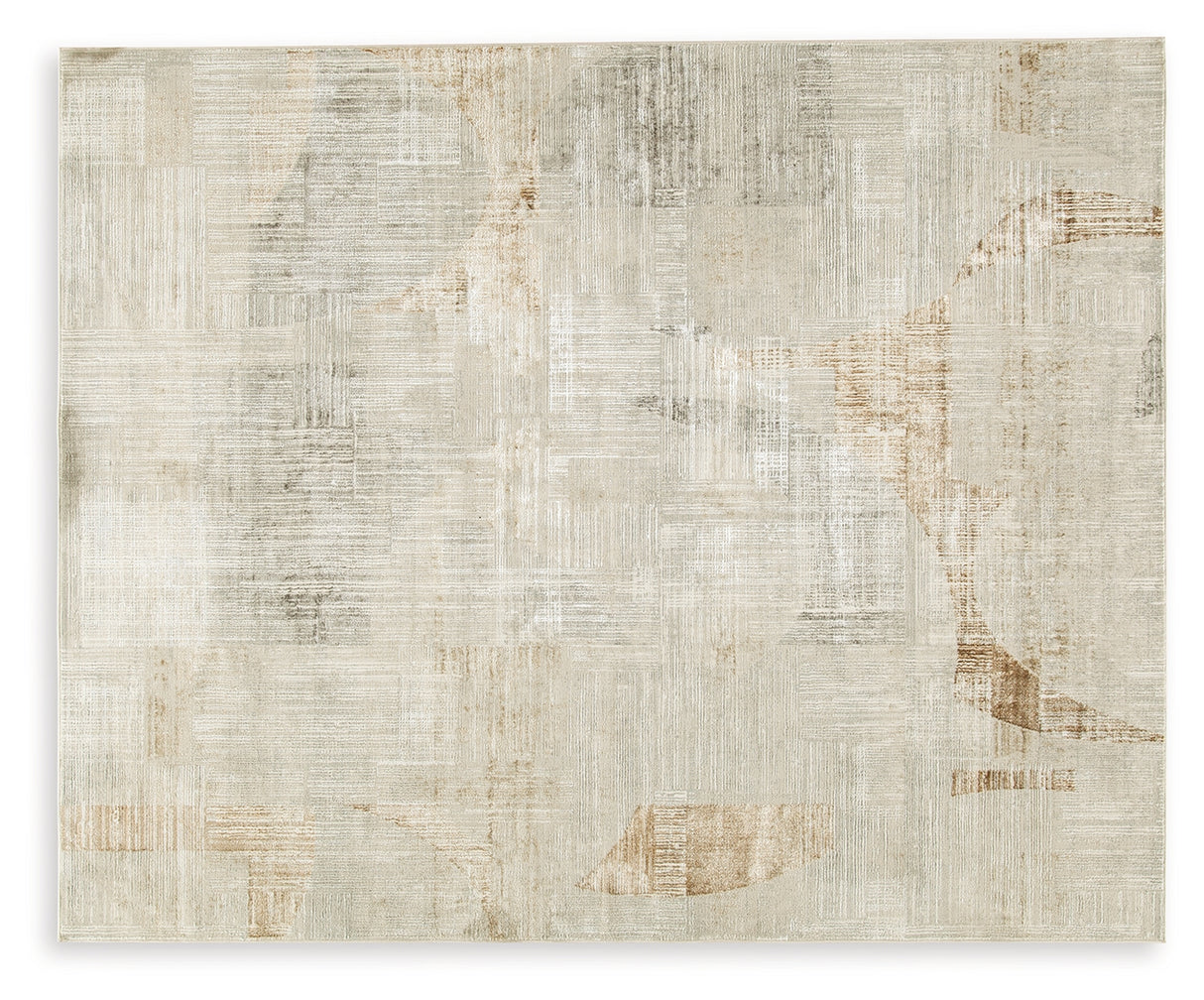 Truward Linen/Gray/Caramel Large Rug from Ashley - Luna Furniture