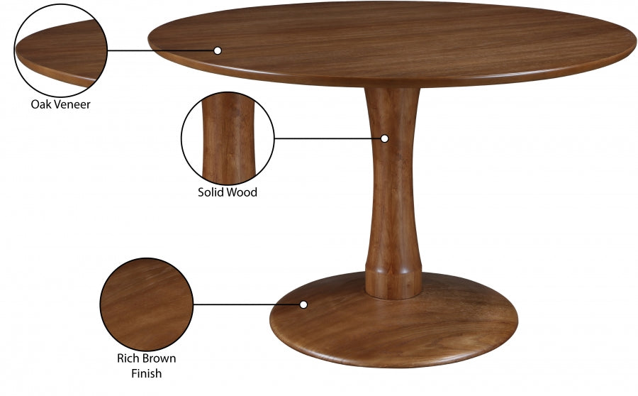 Tulip Dining Table Brown from Meridian - Luna Furniture