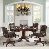 Turk 5-Piece Game Table Set Tobacco/Black from Coaster - Luna Furniture