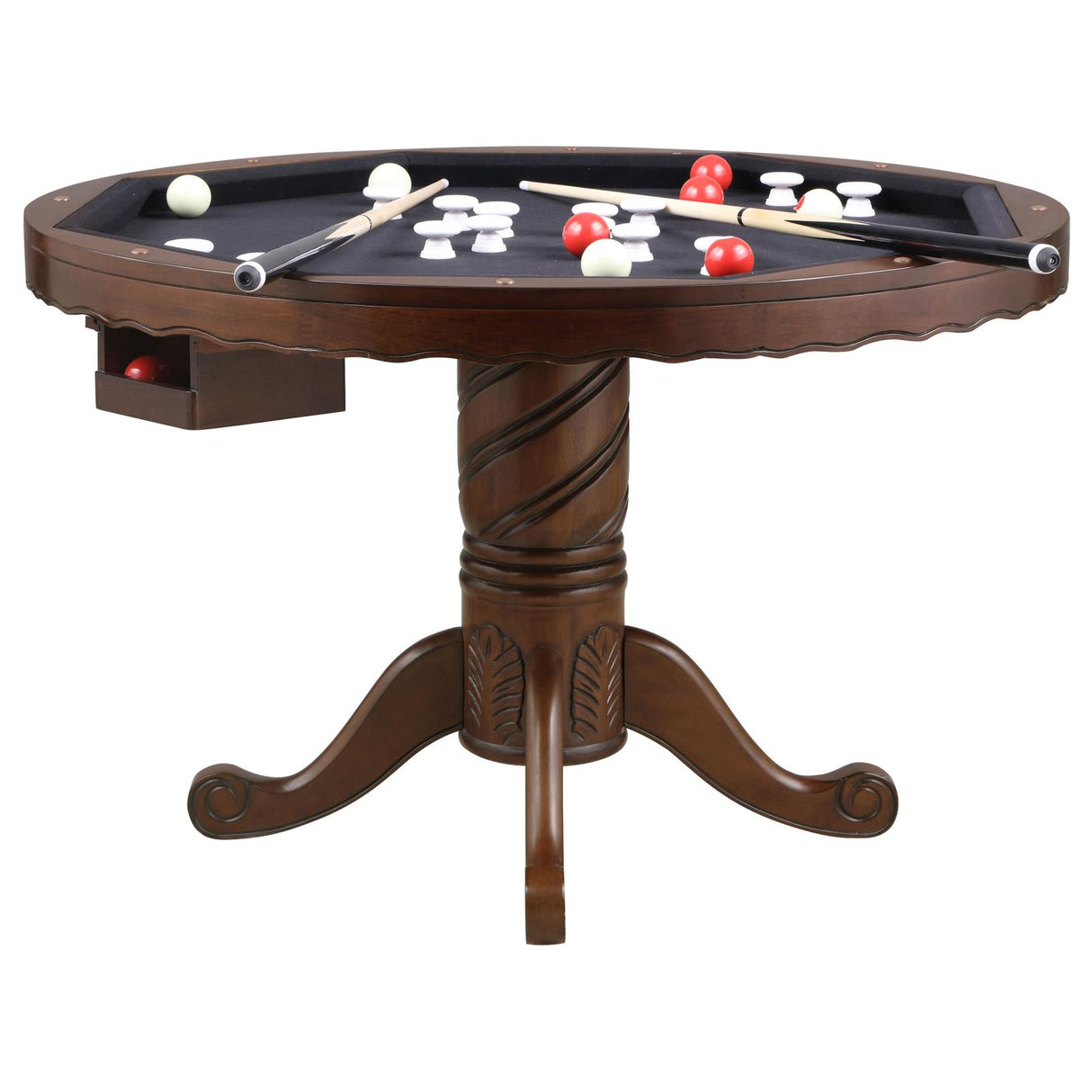 Turk 5-Piece Game Table Set Tobacco/Black from Coaster - Luna Furniture