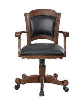 Turk Game Chair with Casters Black/Tobacco from Coaster - Luna Furniture