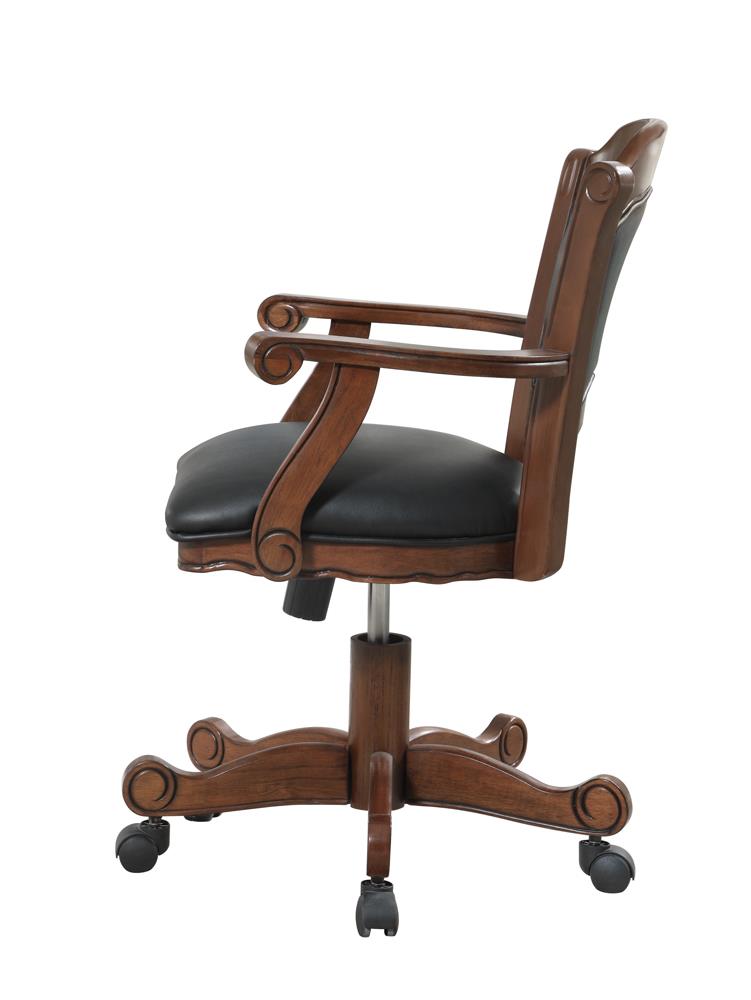 Turk Game Chair with Casters Black/Tobacco from Coaster - Luna Furniture