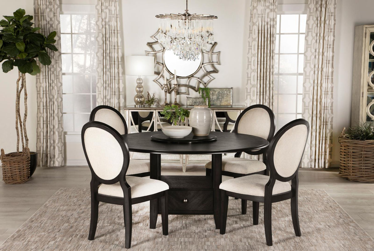 Twyla Dark Cocoa 5-Piece Dining Set from Coaster - Luna Furniture