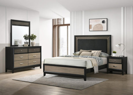 Valencia Light Brown and Black 4-Piece Queen Bedroom Set from Coaster - Luna Furniture