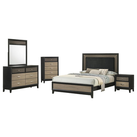 Valencia Light Brown and Black 5-Piece Eastern King Bedroom Set from Coaster - Luna Furniture