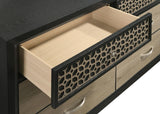 Valencia 6-drawer Dresser Light Brown and Black from Coaster - Luna Furniture