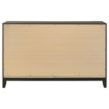 Valencia 6-drawer Dresser Light Brown and Black from Coaster - Luna Furniture