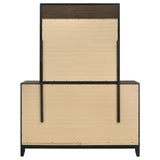 Valencia 6-drawer Dresser with Mirror Light Brown and Black from Coaster - Luna Furniture