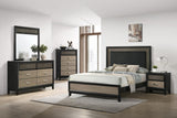 Valencia Eastern King Bed Light Brown and Black - 223041KE - Luna Furniture