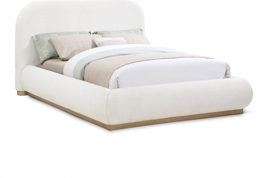 Vaughn Boucle Fabric Full Bed Cream from Meridian - Luna Furniture