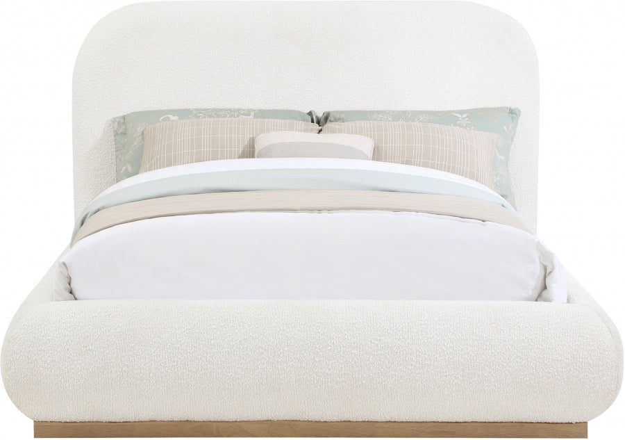 Vaughn Boucle Fabric Full Bed Cream from Meridian - Luna Furniture