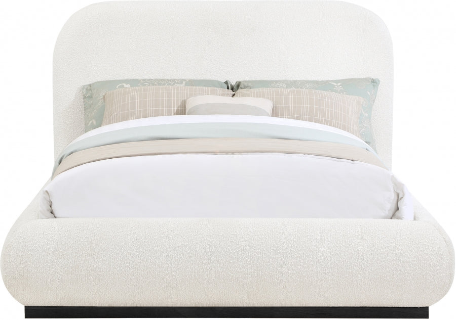 Vaughn Boucle Fabric Full Bed Cream from Meridian - Luna Furniture